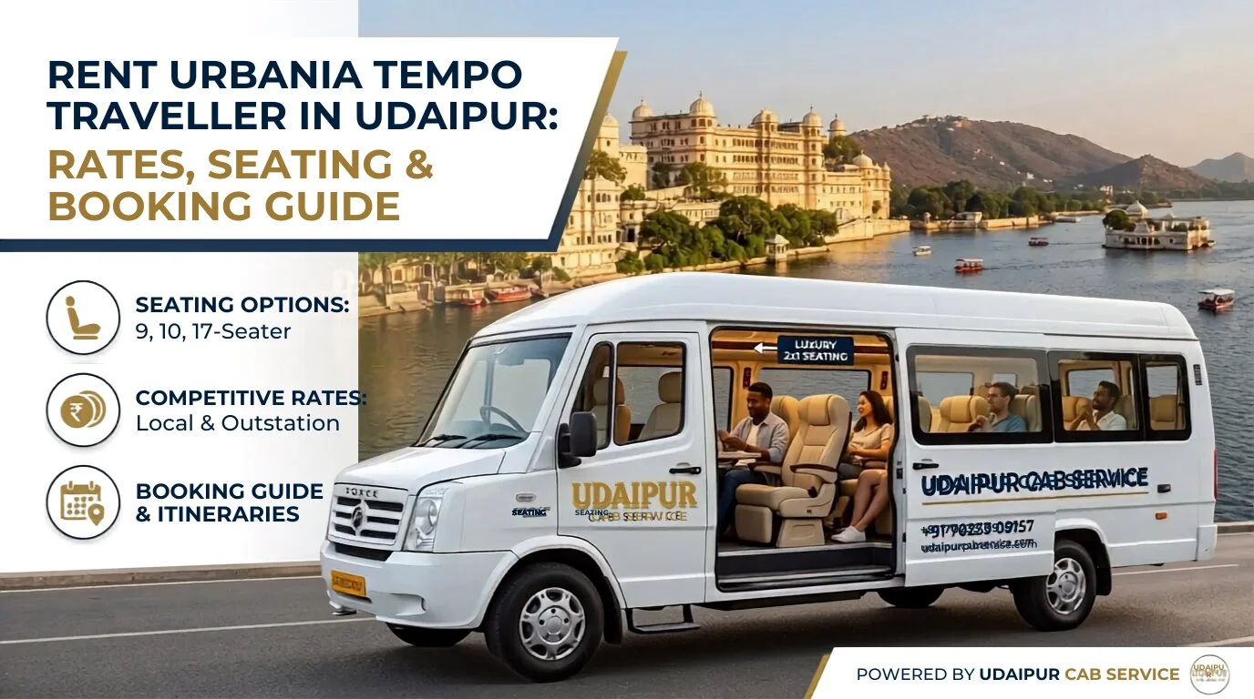 Rent Urbania Tempo Traveller in Udaipur: Rates, Seating & Booking Guide